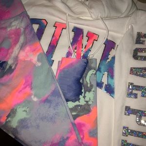 Medium VS PINK Bling Hoodie & Ultimate Legging